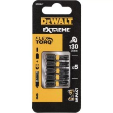 Набір біт DeWALT IMPACT TORSION, ударні, Torx, Т30, L = 25 мм, 5 шт (DT7384T)