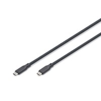 Дата кабель USB-C to USB-C 1.5m USB4 2.0 80G 240W 16K silicone black Digitus (AK-300350-015-S)