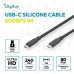 Дата кабель USB-C to USB-C 1.5m USB4 2.0 80G 240W 16K silicone black Digitus (AK-300350-015-S)