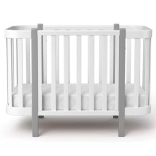 Ліжечко Angelo Magic біле (біло-сіре) 120х60 (12001)