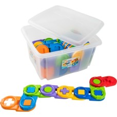 Розвиваюча іграшка Tigres пазл Дитяче доміно 64 елемента в контейнері (39551)