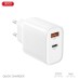 Зарядний пристрій XO 1xUSB-C PD30W + 1xUSB QC3.0 (XO-QC16)