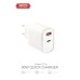 Зарядний пристрій XO 1xUSB-C PD30W + 1xUSB QC3.0 (XO-QC16)