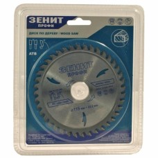 Диск пильний Зеніт "ПРОФІ" пильний по дереву 115x22.2, ATB 40 (19115240)