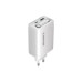 Зарядний пристрій Canyon 1xUSB-C PD65W + 1xUSB QC3.0 + cable USB-C to USB-C white (CNS-CURC65ACW)