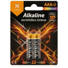 Батарейка AAA LR03 Alkaline 2pcs Blister Vinga (VJABAAA2)