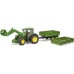 Спецтехніка Bruder трактор John Deere 7R 350 з навантажувачем та причепом (03155)