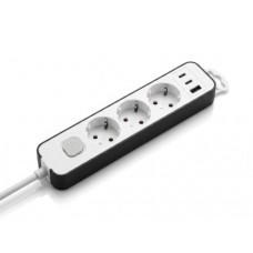 Мережевий подовжувач 2E 5XSchuko з вимикачем,1.5м, white (2E-U03ESU33WB)
