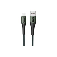 Дата кабель USB 2.0 AM to USB-C 1.0m 3A braided dark green SkyDolphin (USB-000582)