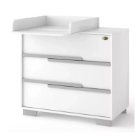 Комод-пеленатор Angelo Loft (біло-сірий) 90х51х90 (20009)