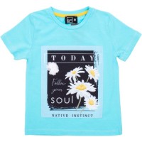 Футболка дитяча Cloise з ромашками (CLO134002-116G-blue)