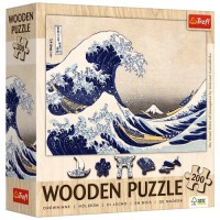 Пазл Trefl Wooden Велика хвиля біля Канагави 200 елементів (5900511202502)