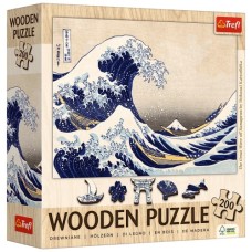 Пазл Trefl Wooden Велика хвиля біля Канагави 200 елементів (5900511202502)