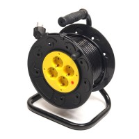 Мережевий подовжувач PowerPlant на катушке 15 м, 4 розетки (JY-2002/15) (PPRA10M150S4)