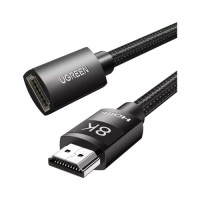 Кабель мультимедійний HDMI M to HDMI F 1.0m 8K HD151 black Ugreen (40447)