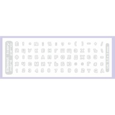 Наклейка на клавіатуру BestKey mini Pro 3,5х3мм, прозора основа, 70, білий (BKmPRO/WhiTr/050)