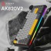 Клавіатура Ajazz AK820 V2 Coconut Flake Switch Wireless/Bluetooth/USB UA Black/Gray/Yellow (AK820-V2-CF-BGY)