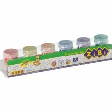 Гуашеві фарби ZiBi KIDS Line GLITTER Гуаш 6 кольорів по 20 мл (ZB.6691)