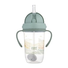 Поїльник-непроливайка Canpol babies MOUNTAINS з трубочкою і обтяжувачем, 270 мл, зелена (56/620_gre)
