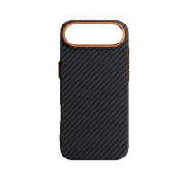 Чохол до мобільного телефона Armorstandart LikeCarbon2 SE MagCase Apple iPhone 17 Air Black Orange (ARM89155)