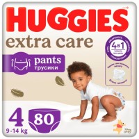 Підгузки Huggies Extra Care Розмір 4 (9-14 кг) Pants Box 80 шт (5029053582405)