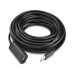 Дата кабель USB 2.0 AM to AF 10.0m Active black Ugreen (10321)