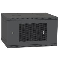 Шафа настінна Ipcom 4U, 600*350, перфорація, RAL9005 (СН-4U-060х035-ДП-9005)