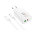Зарядний пристрій BOROFONE BN10 Sunlight 1xUSB-C PD65W + 1xUSB-A + cable USB-C to USB-C White (6974443388206)