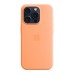 Чохол до мобільного телефона Apple iPhone 15 Pro Silicone Case with MagSafe Orange Sorbet (MT1H3ZM/A)