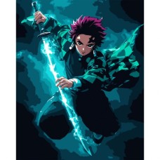 Картина по номерам Santi Demon Slayer Tanjiro Kamado 40х50 см (954418)
