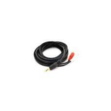 Кабель мультимедійний 3.5mm M to 2xRCA M 5.0m black Voltronic (YT-3.5(M)/2хRCA(M)-5.0Cu)