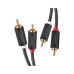 Кабель мультимедійний 2xRCA M to 2xRCA M 1.5m AV104 black Ugreen (10517)