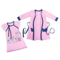 Піжама Matilda і халат з ведмедиками "Love" (7445-92G-pink)