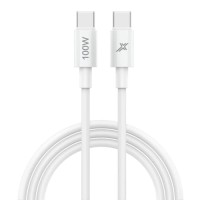 Дата кабель USB-C to USB-C 1.0m 100W white Grand-X (CC-100W)