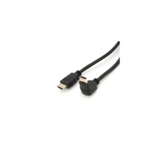 Кабель мультимедійний HDMI M to HDMI M 1.0m V1.4 90° corner black Merlion (YT-HDMI(M)/(M)HS-1.0m/90°)