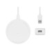 Зарядний пристрій Belkin Pad Wireless Charging Qi, 15W, white (WIA002VFWH)