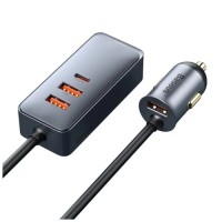 Зарядний пристрій Baseus 2xUSB + Share Together Cigarette Lighter 120W gray (CCBT-D0G)