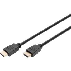 Кабель мультимедійний HDMI M to HDMI M 2.0m 4K60Hz w/Ethernet black Digitus (DB-330123-020-S)