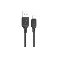 Дата кабель USB 2.0 AM to Lightning 1.0m silicone black HOCO (6931474788405)