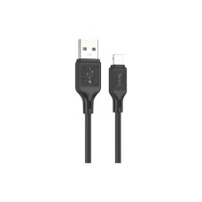 Дата кабель USB 2.0 AM to Lightning 1.0m silicone black HOCO (6931474788405)