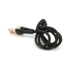 Дата кабель USB 2.0 AM to Lightning 1.0m 3.0A black gold PZX (V-165)