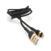 Дата кабель USB 2.0 AM to Lightning 1.0m 3.0A black gold PZX (V-165)