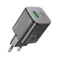 Зарядний пристрій HOCO N41 Almighty 1xUSB-C PD20W + 1xUSB QC3.0 Black (6942007617024)