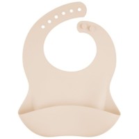Нагрудничок Canpol babies силіконовий з кишенькою, кремовий (51/030_cre)