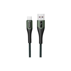Дата кабель USB 2.0 AM to USB-C 1.0m 3A braided dark green SkyDolphin (USB-000582)