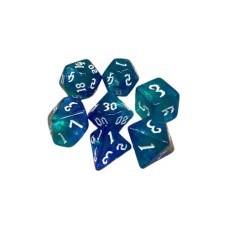 Набір кубиків для настільних ігор Games 7 Days Double Glitter 7 Dice Set - Blue-Aqua (g7dglitdc01)