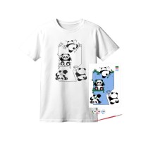 Набір для творчості Rosa футболка-розмальовка, Funny Рandas, бавовна 100, розмір XS (4823098544883)