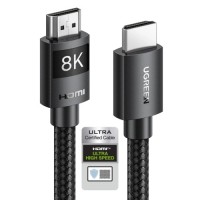 Кабель мультимедійний HDMI M to HDMI M 10.0m 8K60Hz 48Gbps braided Ugreen (95966)
