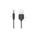 Кабель живлення USB to DC 3.5mm 5V 1.0m 2.0A black Vention (CEXBF)