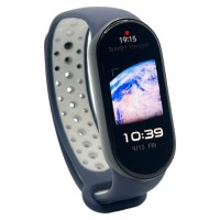 Ремінець до фітнес браслета BeCover Vents Style для Xiaomi Mi Smart Band 9 Blue-White (711987)